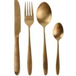 Home Deco Factory Bestekset - 16 delig - koper - RVS - 4 personen