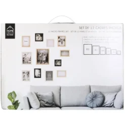 Home deco factory collage fotolijst - 12 fotos- hout - decoratie