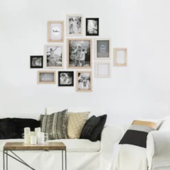 Home deco factory collage fotolijst - 12 fotos- hout - decoratie