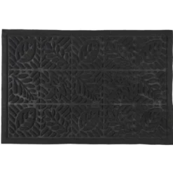 Home deco factory Deurmat - anti slip - zwart - 40 x 60 cm