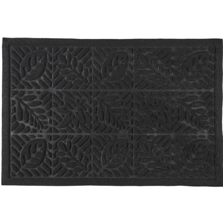 Home deco factory Deurmat - anti slip - zwart - 40 x 60 cm