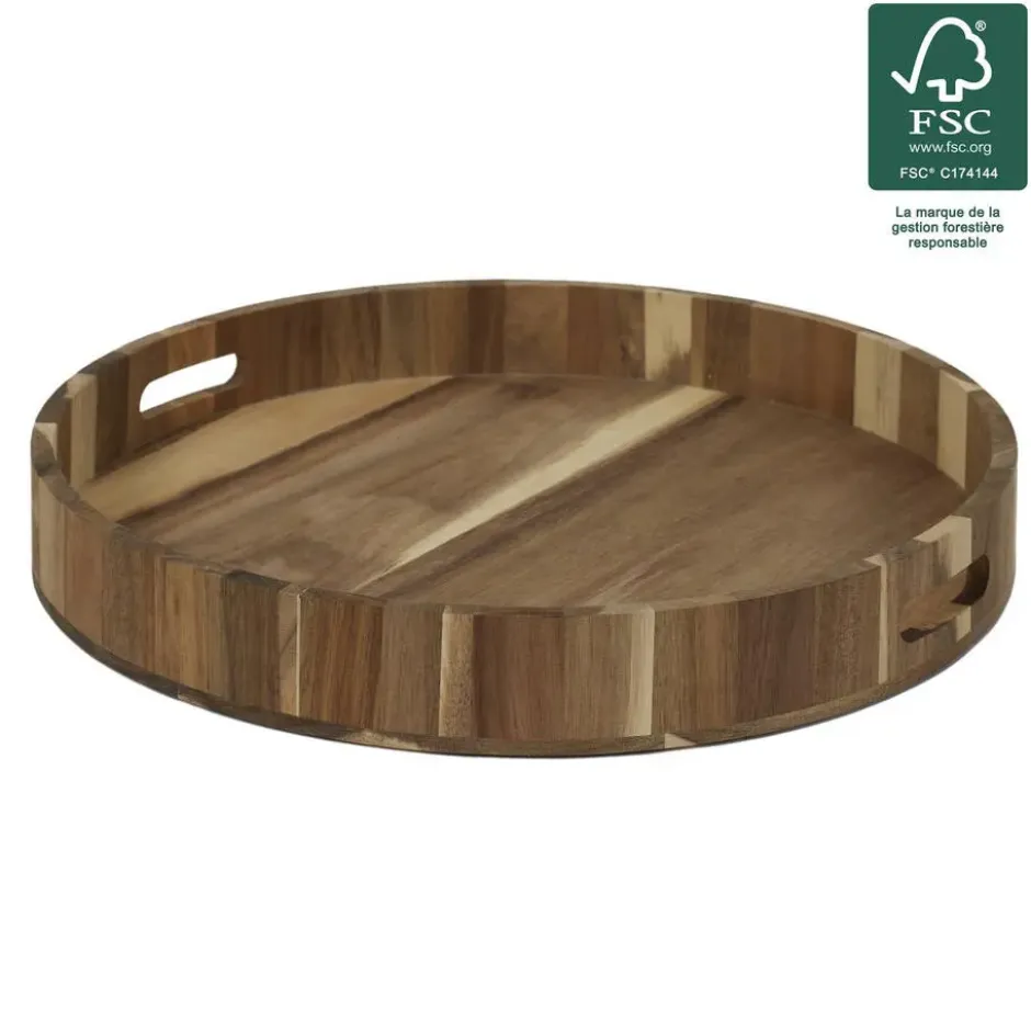 Home Deco Factory dienblad van Acacia - 40 x 5 cm - bruin