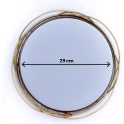 Home Deco Factory dienblad van spiegel glas - Rond - 34 x 4 cm