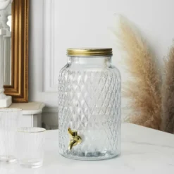 Home Deco Factory Drankdispenser met kraantje - 6L - glas