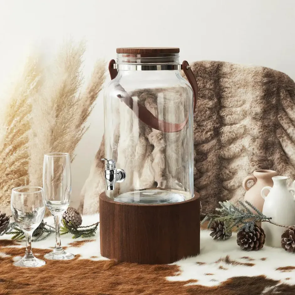 Home Deco Factory Drankdispenser met kraantje - 6L - glas