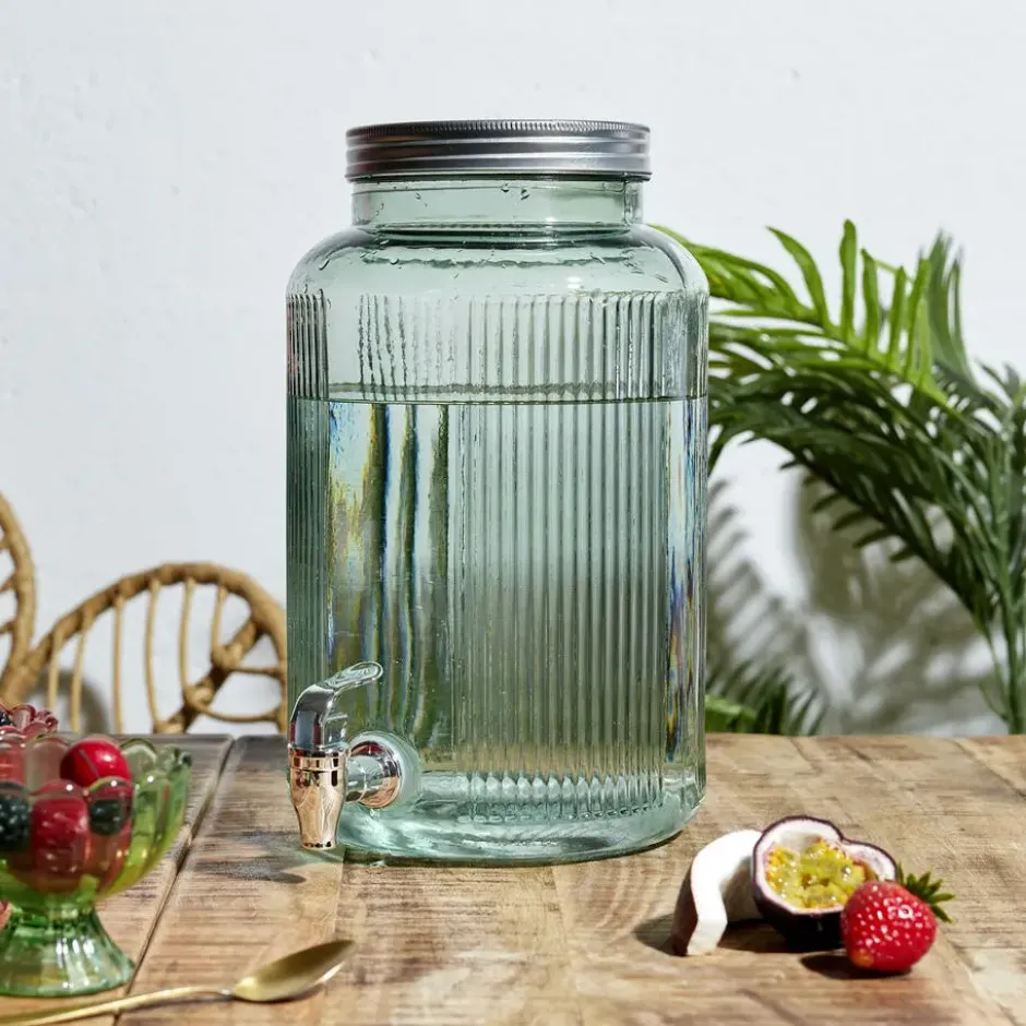 Home Deco Factory Drankdispenser met kraantje - 5L - glas