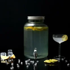 Home Deco Factory Drankdispenser met kraantje - 5L - glas