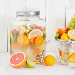 Home Deco Factory Drankdispenser met kraantje - 8.0L - glas