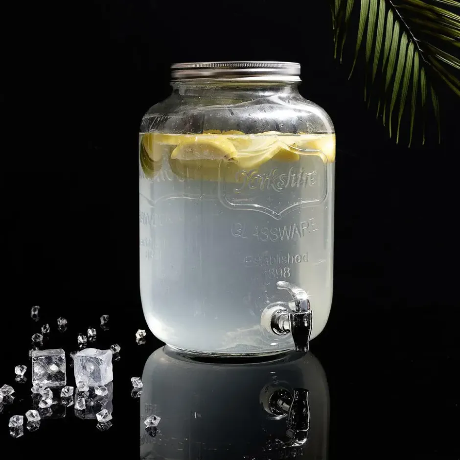 Home Deco Factory Drankdispenser met kraantje - 8.0L - glas
