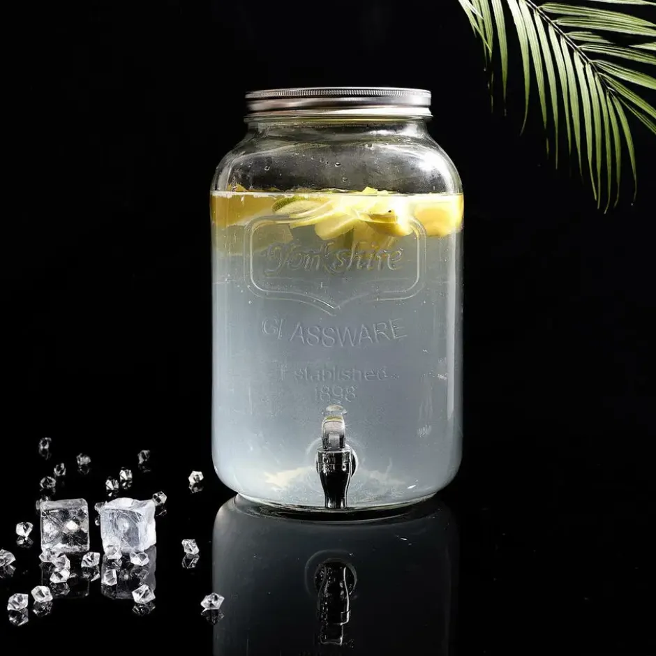 Home Deco Factory Drankdispenser met kraantje - 8.0L - glas