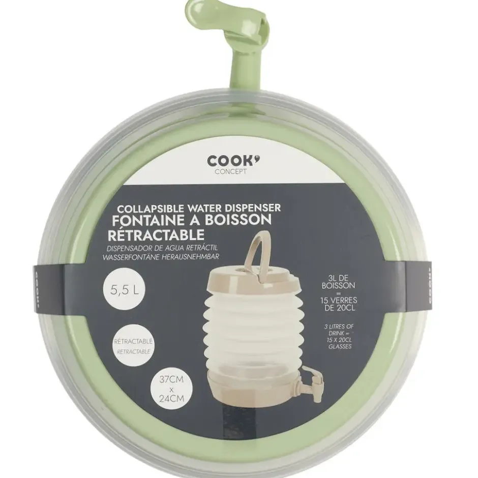 Home Deco Factory Drankdispenser met kraantje - 5.5L - groen