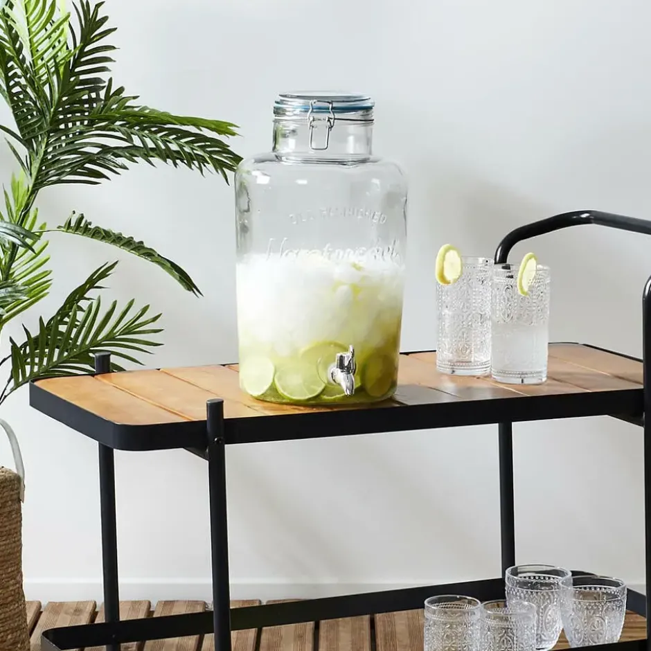 Home Deco Factory Drankdispenser met kraantje - 8,7L - glas