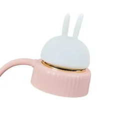Home deco factory katten tafellamp - met oortjes - roze - H34 cm