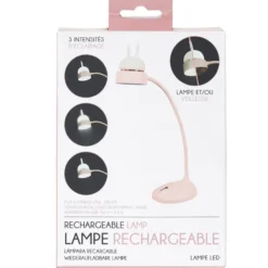 Home deco factory katten tafellamp - met oortjes - roze - H34 cm
