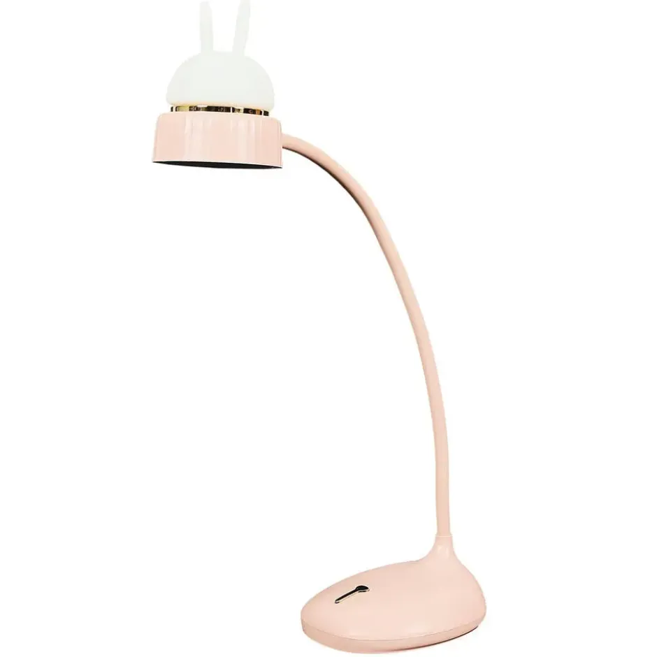 Home deco factory katten tafellamp - met oortjes - roze - H34 cm