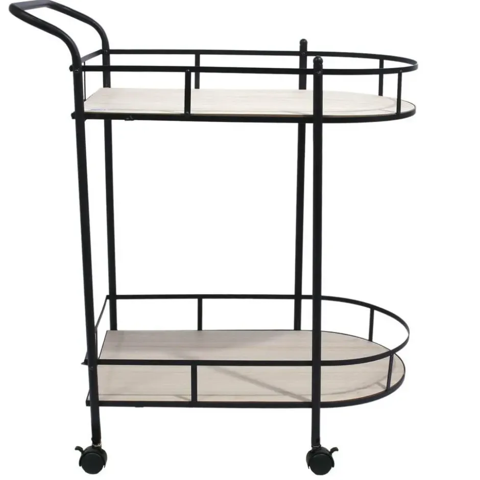Home Deco Factory Keukentrolley Bistro - metaal/hout - 68x39x80 cm