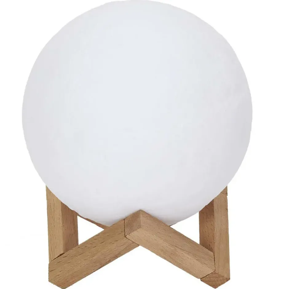 Home Deco Factory Maanlamp - met houder - 3D - touch - oplaadbaar
