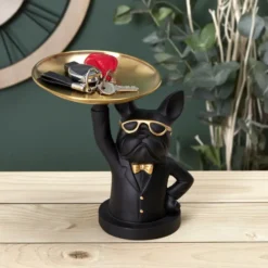 Home Deco Factory Sleutelrek - Deco Beeldje butler hond - 21 cm