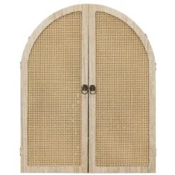 Home Deco Factory Spiegel Bali - hout - met deurtjes - 40 x 50 cm