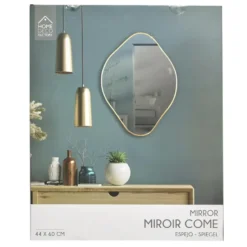 Home Deco Factory Spiegel - goud - 44 x 60 cm - wandspiegel