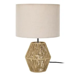 Home deco factory Tafellamp met linnen kap - Boho/ibiza stijl