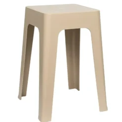 Home Deco Factory zit krukje/stoel - beige - D34 x H47 cm