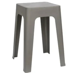 Home Deco Factory zit krukje/stoel - grijs - D34 x H47 cm
