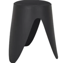 Home Deco Factory zit kruk - kunststof - zwart - 30 x 46 cm