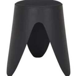 Home Deco Factory zit kruk - kunststof - zwart - 30 x 46 cm