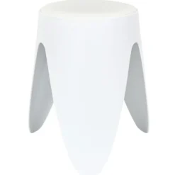Home Deco Factory zit kruk - kunststof - wit - 30 x 46 cm