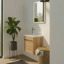 HOME DELUXE Badkamermeubel BORKUM - MDF eik