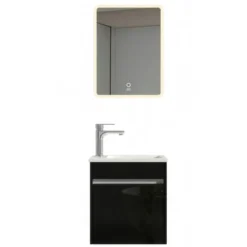 HOME DELUXE Badkamermeubel BORKUM - MDF zwart