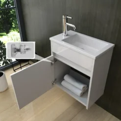 HOME DELUXE Badkamermeubel BORKUM - MDF wit