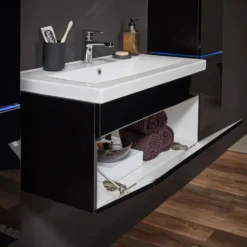 HOME DELUXE Badkamermeubel WANGEROOGE BIG Zwart XL