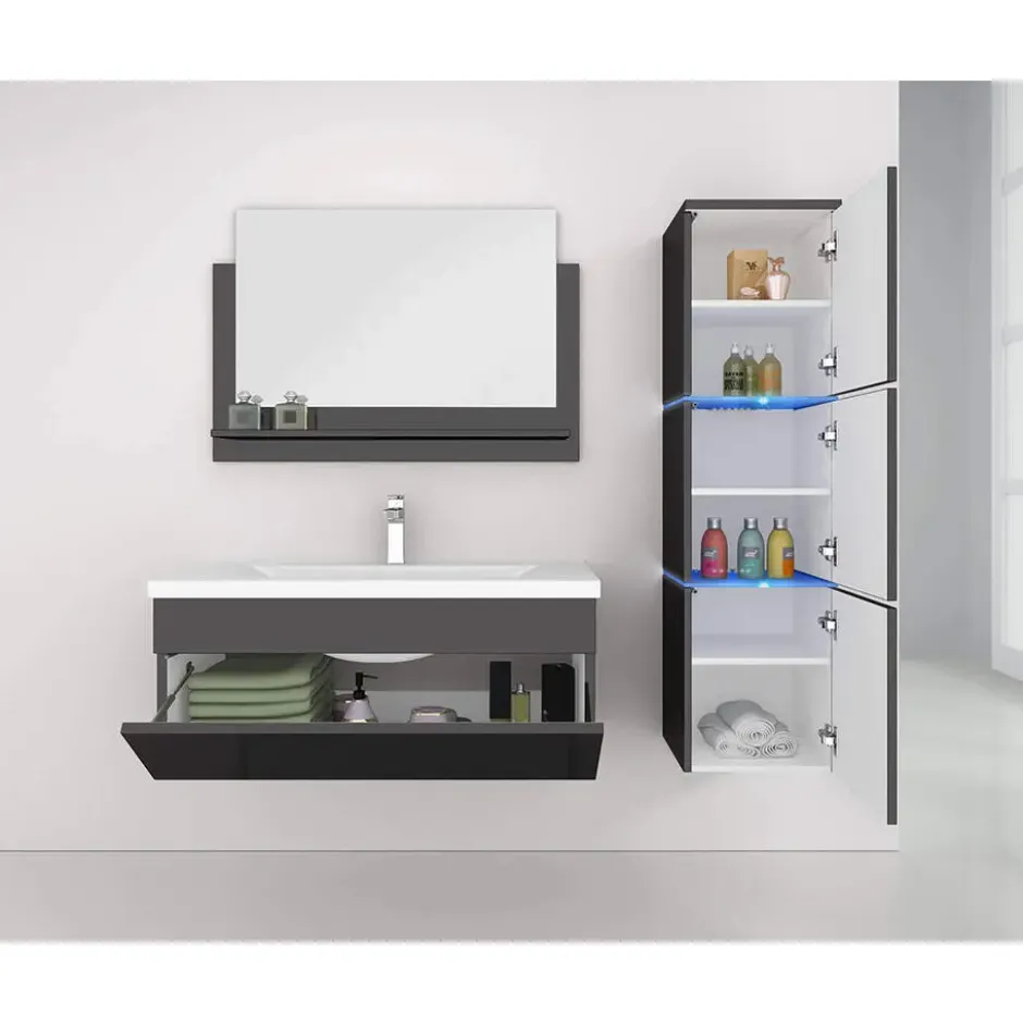 HOME DELUXE Badkamermeubel WANGEROOGE BIG Zwart XL