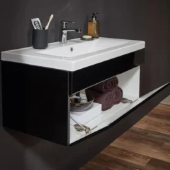 HOME DELUXE Badkamermeubel WANGEROOGE BIG Zwart M
