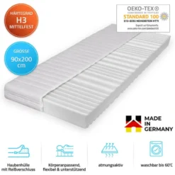 HOME DELUXE COSMOS kinderbed met lades en matras - 90 x 200 cm wit