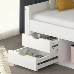HOME DELUXE COSMOS kinderbed met lades - 90 x 200 cm wit