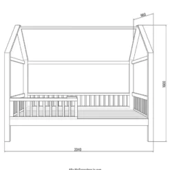 HOME DELUXE Kinderbed STAR LAND Wit