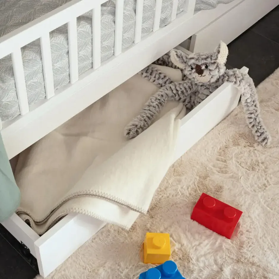 HOME DELUXE Kinderbed STAR LAND Wit met Lades