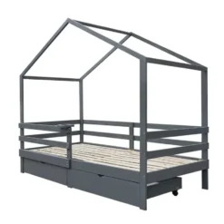 HOME DELUXE kinderbed WOLKENLAND grijs met lades