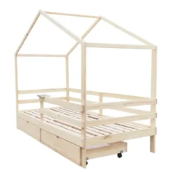 HOME DELUXE Kinderbed WOLKENLAND Naturel Met Lades