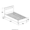 HOME DELUXE LED bed ASTRO donkergrijs 90 x 200 cm