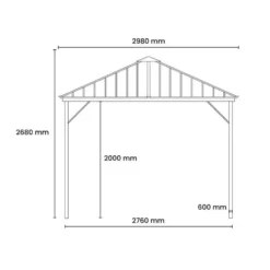 HOME DELUXE - LED Zonnepaviljoen AZUR - 300 x 270 cm