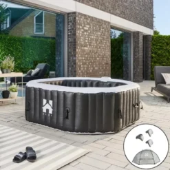 HOME DELUXE Opblaasbare Hottub Drop Zwart