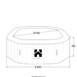 HOME DELUXE Opblaasbare Hottub Drop Zwart