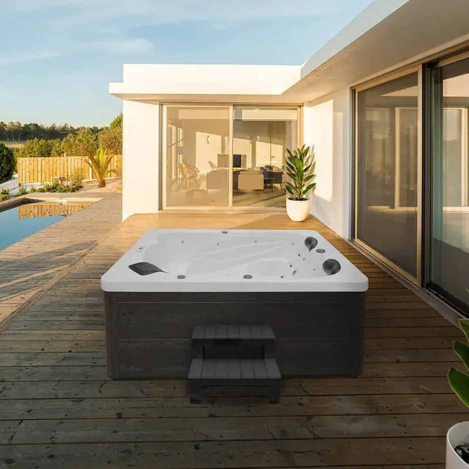 HOME DELUXE Outdoor Whirlpool SUNSET Met trap en thermische afdekking