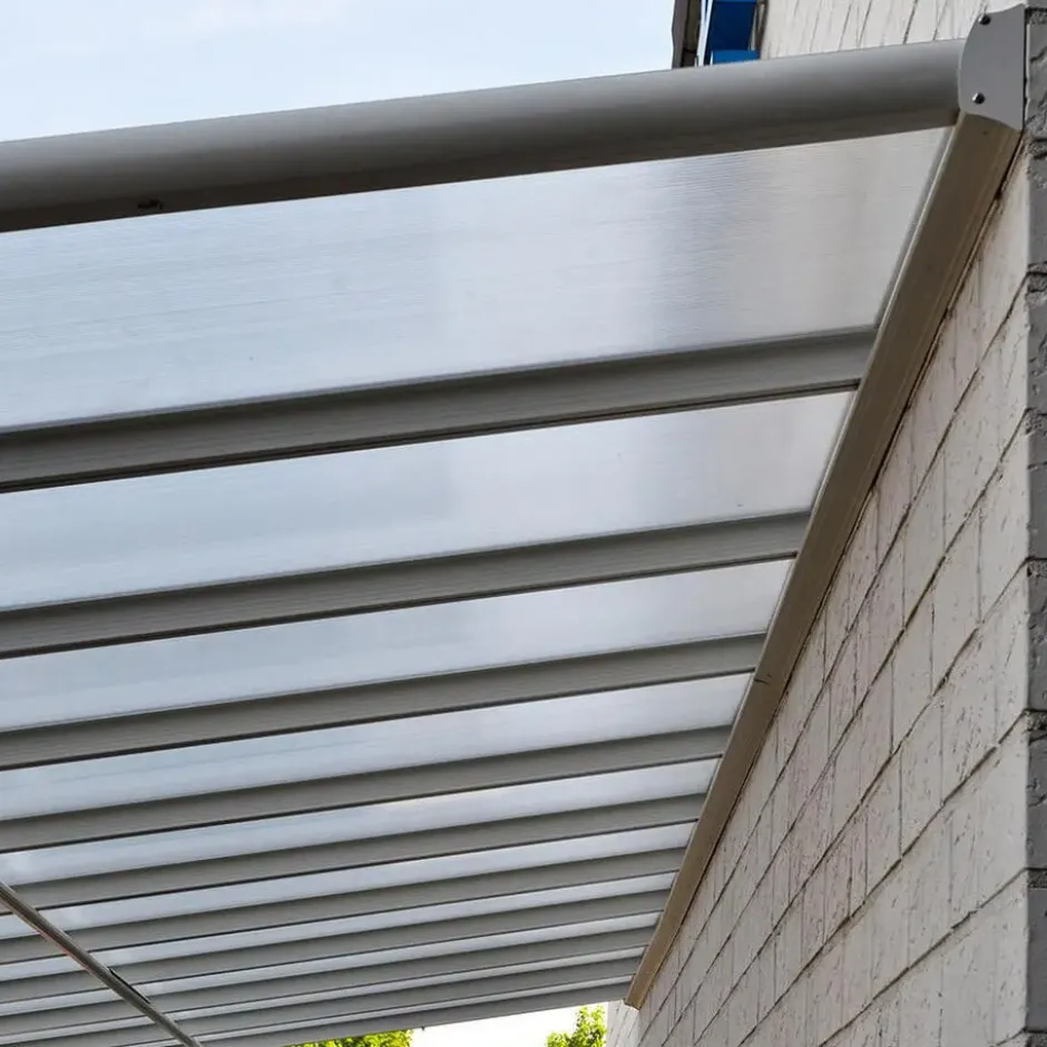 HOME DELUXE terrasoverkapping SOLIS wit 435 / 442 x 300 / 303 x 278 / 226 cm