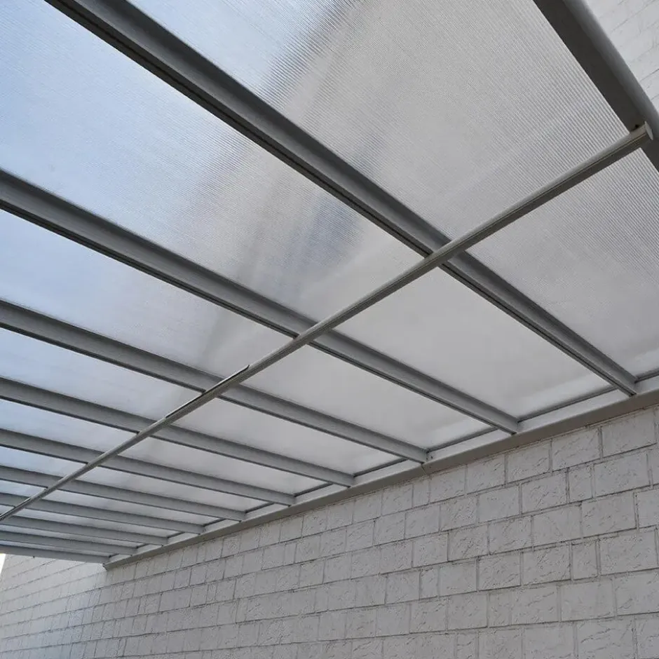 HOME DELUXE terrasoverkapping SOLIS wit 435 / 442 x 300 / 303 x 278 / 226 cm