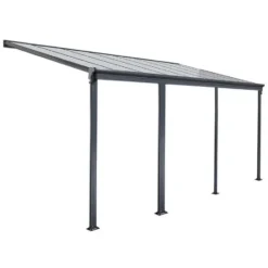 HOME DELUXE Terrasoverkapping SOLIS Grijs 618 / 625 x 303 / 300 x 278 / 226 cm